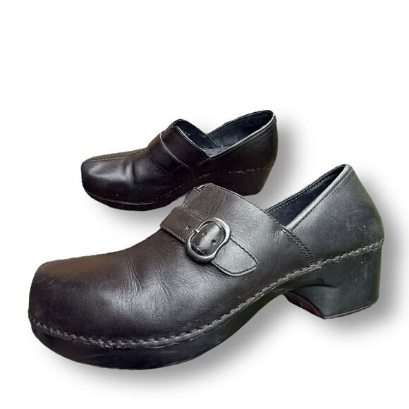Dansko Tamara Black Leather Slip on Clog Mules Shoes EU 42 Women's size 11.5-12 - Picture 4 of 13